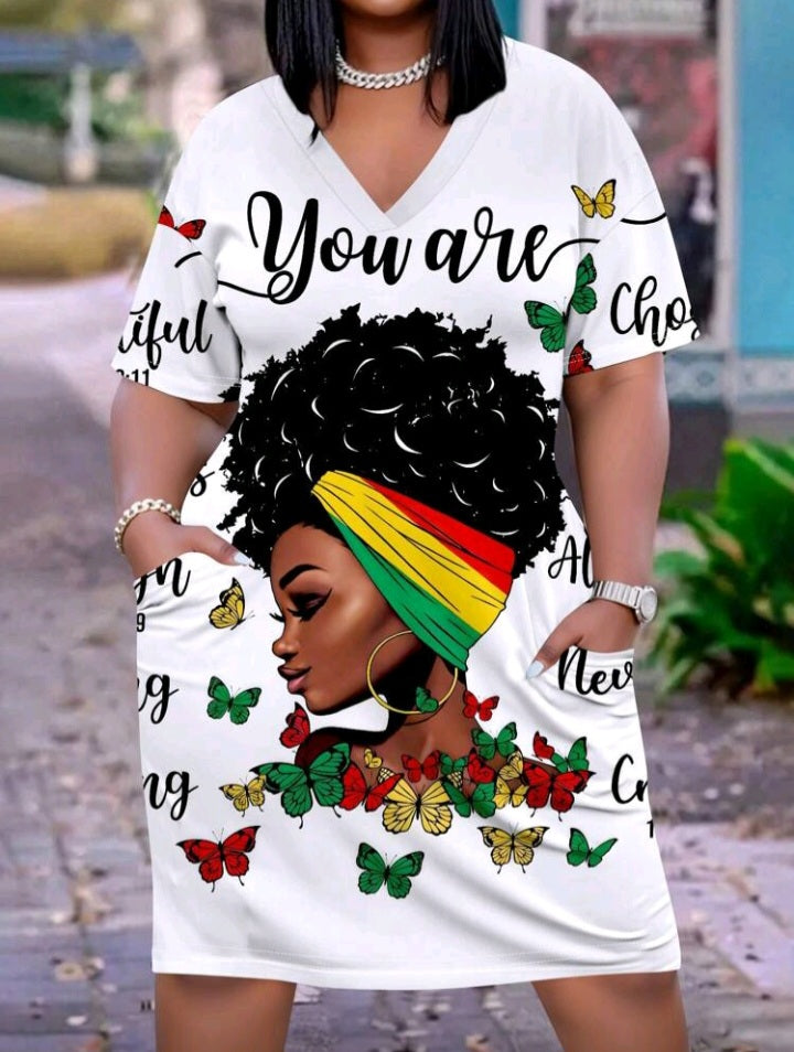 Vestido manga curta casual - Coleção Imani