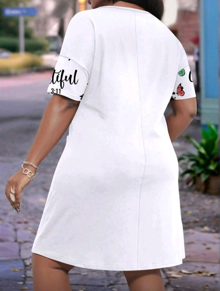 Vestido manga curta casual - Coleção Imani